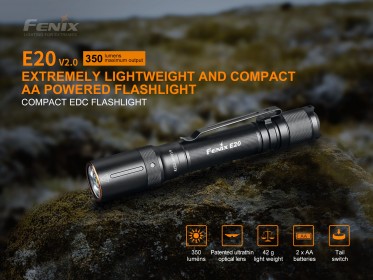 LED svietidlo Fenix E20 V2.0
